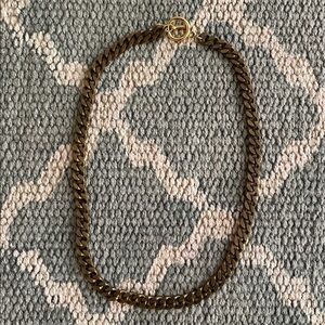 Chain Link Necklace in Gold Tone Brass
